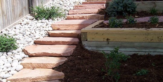 Stone Stairsteps Backyard