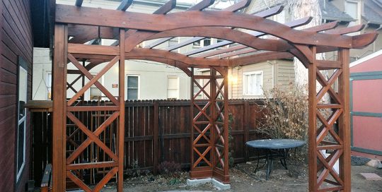 Wood Pergola Backyard