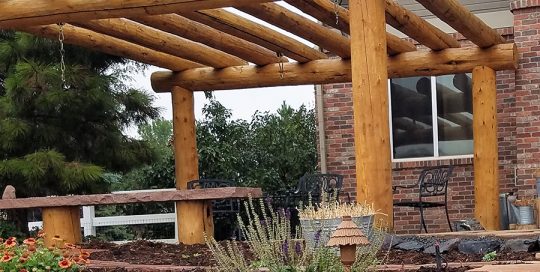 Rustic Log Pergola Denver